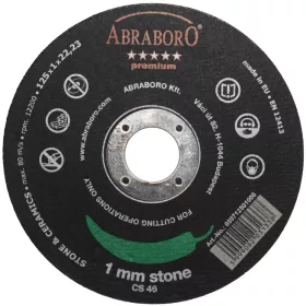 Abraboro Chili premium kővágó 125x1,0x22,23