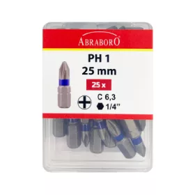 Abraboro Power bit színes gyűrűvel PH3x25 mm 25 pcs pack