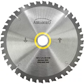 Abraboro HM körfűrészlap akku 165x1,6x20 / 40 TCT