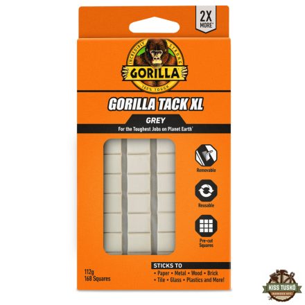 Gorilla Tack XL Gyurmaragasztó Kockák Újrahasználható 168db/csomag 
