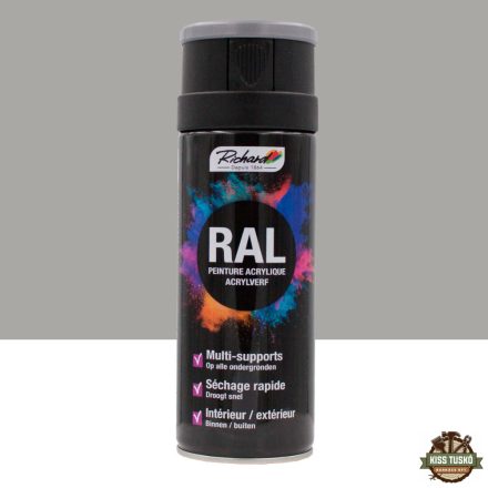 RICHARD Oldószeres AKRIL FESTÉK SPRAY RAL9006 Fehéralumínium