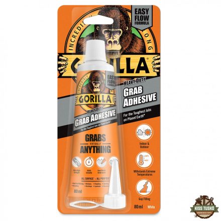 Gorilla HEAVY DUTY GRAB Extra Erős Építési Ragasztó - 80ml tubus