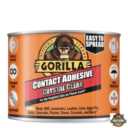 Gorilla Contact Adhesive Clear Kristálytiszta Általános Kontakt Ragasztó 250ml