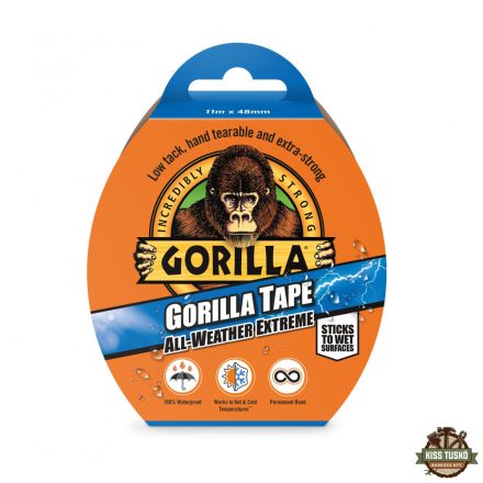 Gorilla Tape All Weather Extreme Fekete Extrém Erős Hőálló Ragasztószalag 11m x 48mm