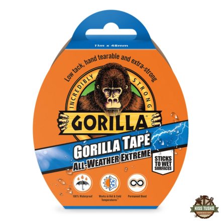 Gorilla Tape All Weather Extreme Fekete Extrém Erős Hőálló Ragasztószalag 11m x 48mm