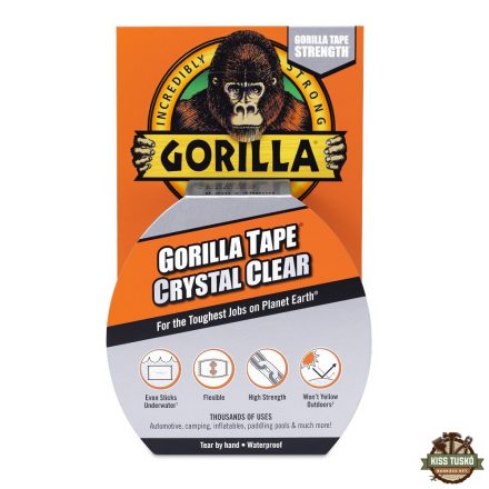 Gorilla Tape CRYSTAL CLEAR Repair 8,2m x 48mm Vízálló Kristálytiszta Javítószalag