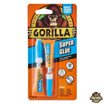 Gorilla Super Glue Pillanatragasztó 2x3gramm  