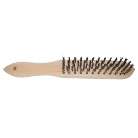  Abraboro Kézi kefe fanyéllel 3 soros 140x290 mm / 0,30 INOX