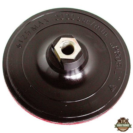 gumitányér sarokcsiszolóhoz; 125mm, tépőzáras