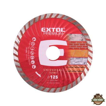 gyémántvágó TURBO gránit/kerámia; 125×22,2mm, max.12.250 ford/perc