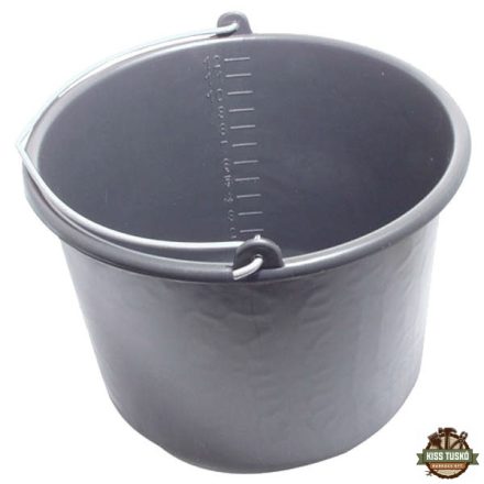 habarcsos vödör; 12 liter,fekete műanyag