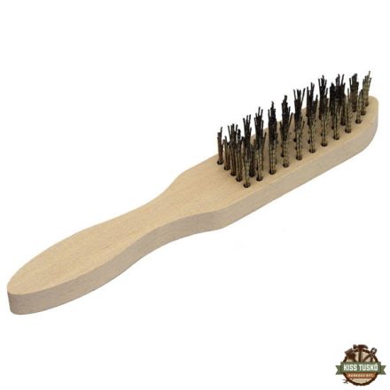 drótkefe 5 soros fanyelű ; 280mm hosszú, 25mm szálhossz