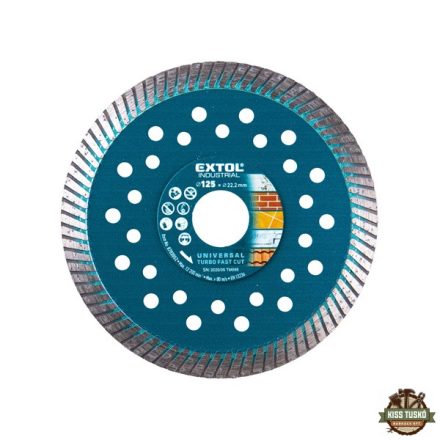 gyémántvágó, ipari korong,TURBO,gyors vágás; 115×22,2mm, száraz és vizes vágásra