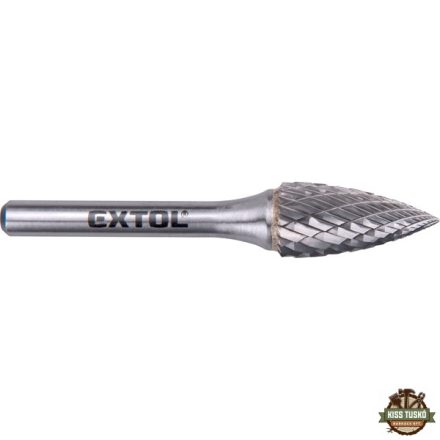 keményfém turbómaró (rotormaró), íves, hegyes orrú, átmérő 12×25mm/szár 6mm, keresztfogazás