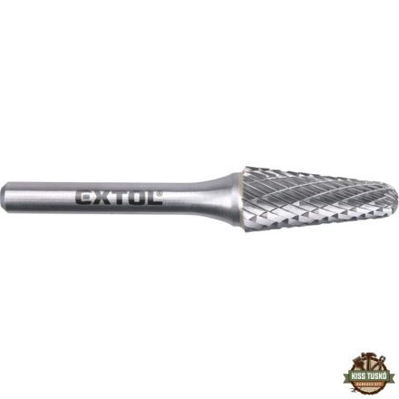 keményfém turbómaró (rotormaró), kúpos, kerek orrú, átmérő 12×28mm/szár 6mm, keresztfogazás