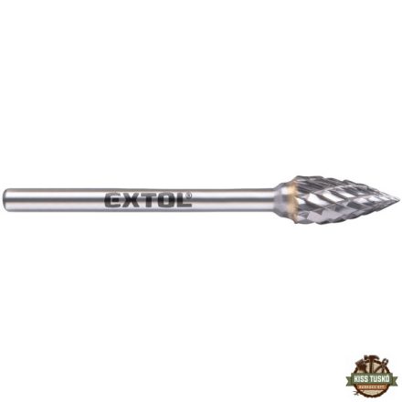 mini keményfém turbómaró (rotormaró), íves, hegyes orrú, átmérő 6×13mm/szár 3mm, keresztfogazás