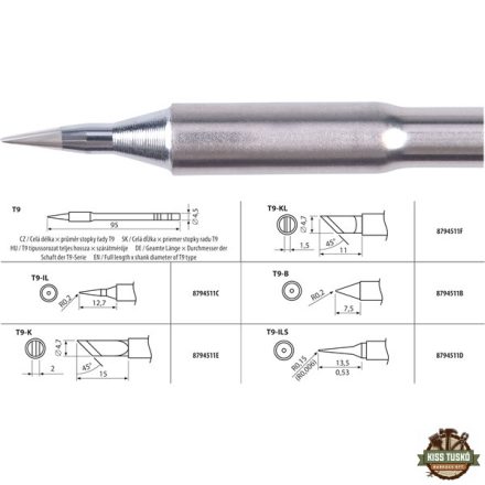 forrasztócsúcs T9-B a 8794511 forrasztó pákához