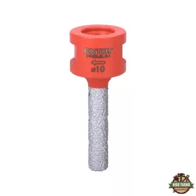   lyukmaró (lyuktágító/ujjmaró) kerámiára  és csempére, gyémánt vágóél; 10mm × M14, sarokcsiszolóba fogható