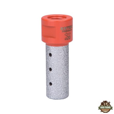 lyukmaró (lyuktágító/ujjmaró) kerámiára  és csempére, gyémánt vágóél; 20mm × M14, sarokcsiszolóba fogható
