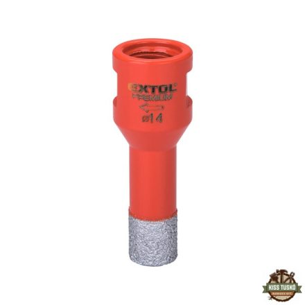 körkivágó csempére, gyémánt vágóél; 16mm × M14, sarokcsiszolóba fogható