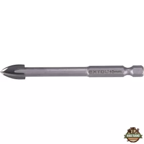   fúró üvegre, kerámiára és csempére, keményfém lapkás; 10×90mm, 1/4" hatszög befogás
