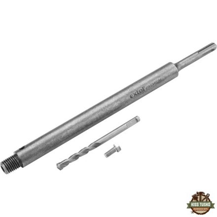 hosszabbító szár központfúróval, M16×300mm hosszúság, SDS befogás, Extol Prémium tégla körkivágókhoz