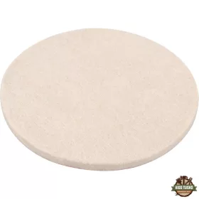   polírkorong, gyapjú/filc keverék, fehér; 150 mm, 7 mm vastag, tépőzáras