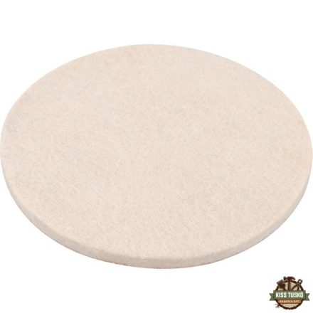 polírkorong, gyapjú/filc keverék, fehér; 150 mm, 7 mm vastag, tépőzáras
