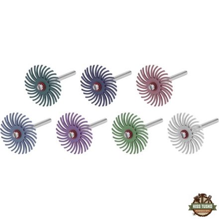 mini csiszoló klt. radiális sörték, 3,0 mm befogás, 52 db, nylon