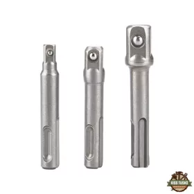   dugókulcs adapter készlet 3db-os; 1/4" - 3/8" - 1/2", befogás: SDS Plus, Cr.V.