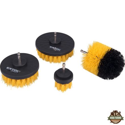nylon csiszoló kefe klt. 4 db; 1/4"×25 mm csap, fúrógépbe fogható