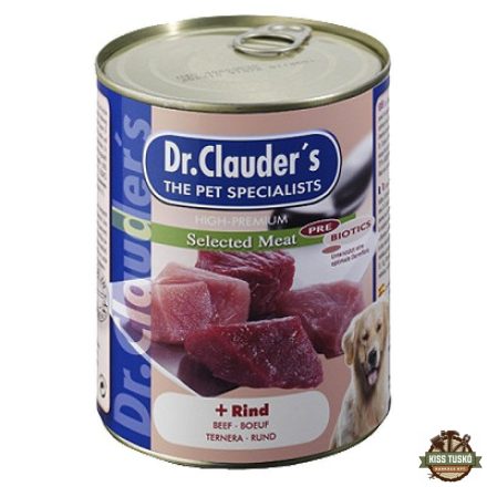Dr.Clauders Dog Selected Meat Marhás konzerv 800g