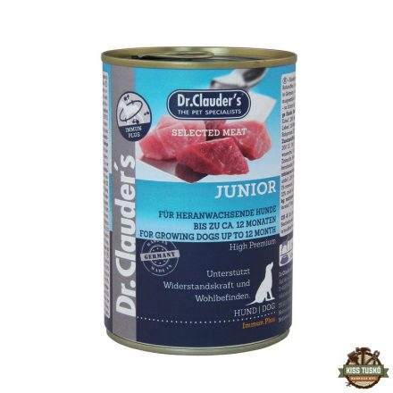 Dr.Clauders Dog Selected Meat Junior konzerv 400g