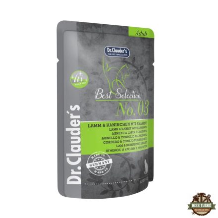 Dr.Clauders Best Selection Cat No3 alutasak bárány & nyúl amaránttal - Hair & Skin 85g