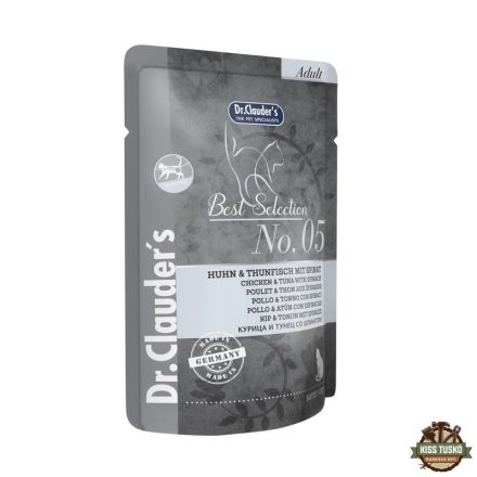 Dr.Clauders Best Selection Cat No5 alutasak csirke & tonhal spenóttal - Intestinal 85g