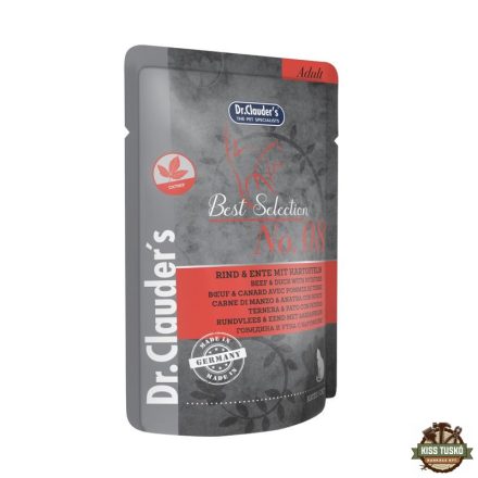 Dr.Clauders Best Selection Cat No8 alutasak marha & kacsa burgonyával - Catnip 85g