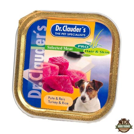 Dr.Clauders Dog Selected Meat Pulykás és rizses alutálka 100g