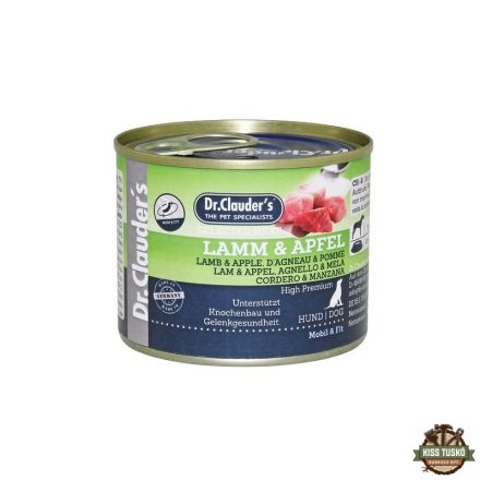 Dr.Clauders Dog Selected Meat Bárányos és almás konzerv 200g