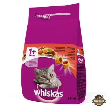 Whiskas száraz macskaeledel marhával 1,4kg
