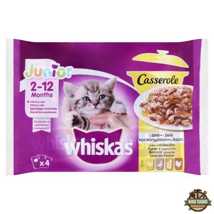 Whiskas alutasak 4-pack Pure Delight Baromfi  aszpikban JUNIOR  4x85g Multipack