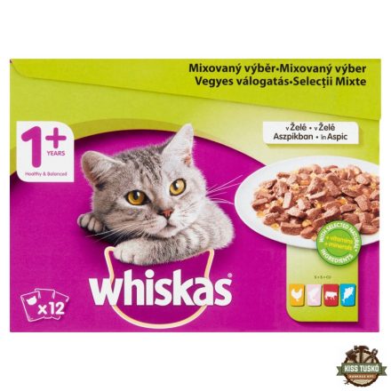 WHISKAS Alutasak 12-pack halas-húsos mix válogatás 12*85g Multipack