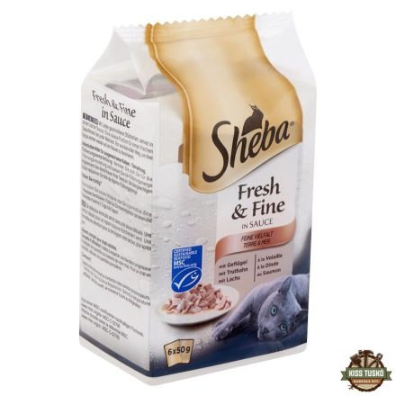 Sheba alutasak mini 6x50gr halas- húsos mix Multipack