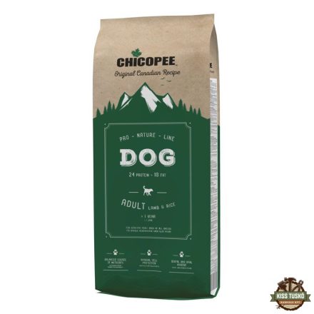 Chicopee Pro-Nature Line Adult Lamb & Rice kutyatáp 20kg