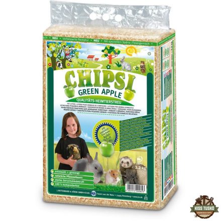 Chipsi Forgács Plus Zöld Alma 60l, 3,2kg