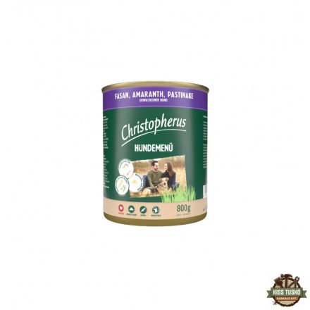 Christopherus Dog konzerv menü fácán, amaránt, paszternák 800g