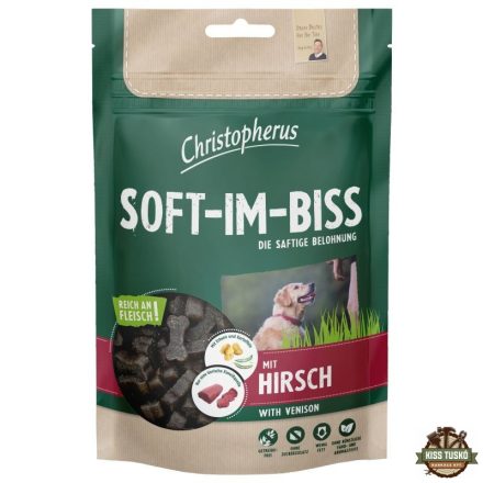 Christopherus Dog Jutalomfalat Grain Free Soft-Im-Biss Szarvas 125g