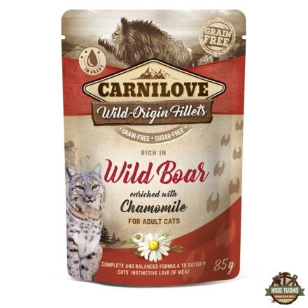 Carnilove Cat tasakos Wild Boar with Chamomile - Vaddisznó kamillával 85g