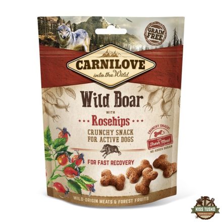 Carnilove Dog Jutalomfalat Crunchy Wild boar&rosehips - Vaddisznóhús csipkebogyóval 200g