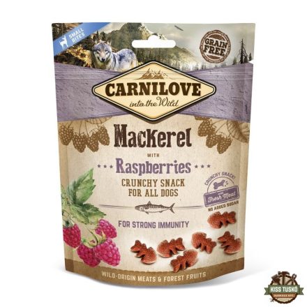 Carnilove Dog Jutalomfalat Crunchy Mackerel&raspberries - Makréla málnával 200g