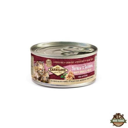 Carnilove Cat Kitten Turkey & Salmon Can- Pulyka és Lazac Hússal Konzerv 100g